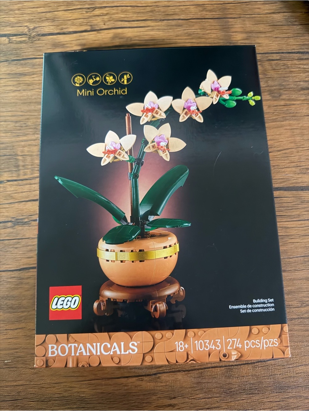 Lego Mini Orchid Building Set - Green, Tan, Pink, Gold